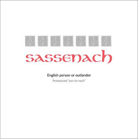 Gaelic Phrases Greeting Card - sassenach