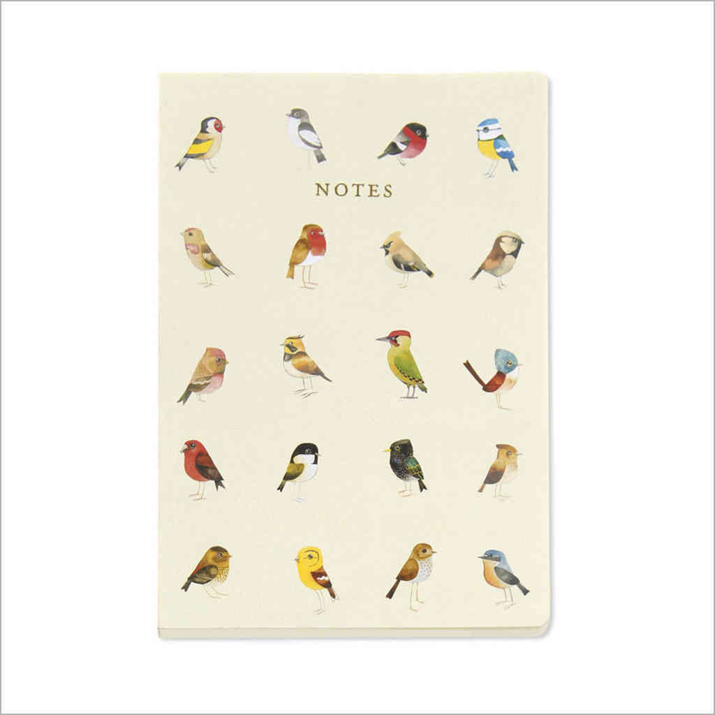 Songbirds notebook A5 watercolour birds by artist Matt Sewell