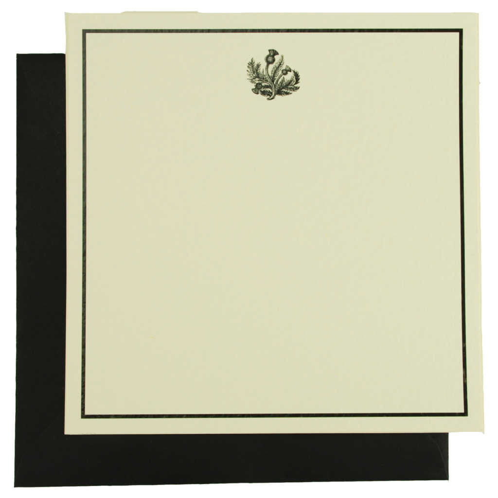 Set of 10 notecards with thistle and stag illustrations by Sandra Muir Design