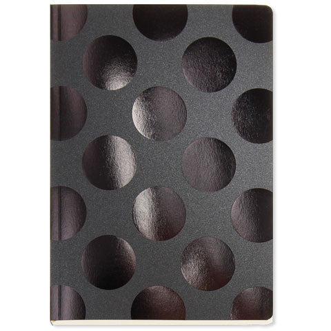 Black Onyx Polka, A5 Notebook