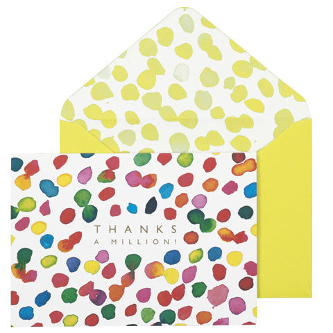 'Thanks a Million!' Inky Notecards