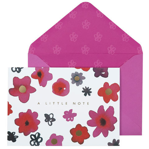 'A Little Note' Inky Flower Notecards