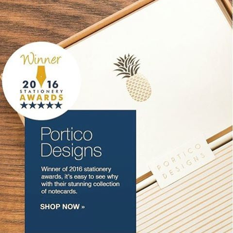 Portico Designs Pineapple Notecards Winner 2016 London Stationery Show Social Stationery