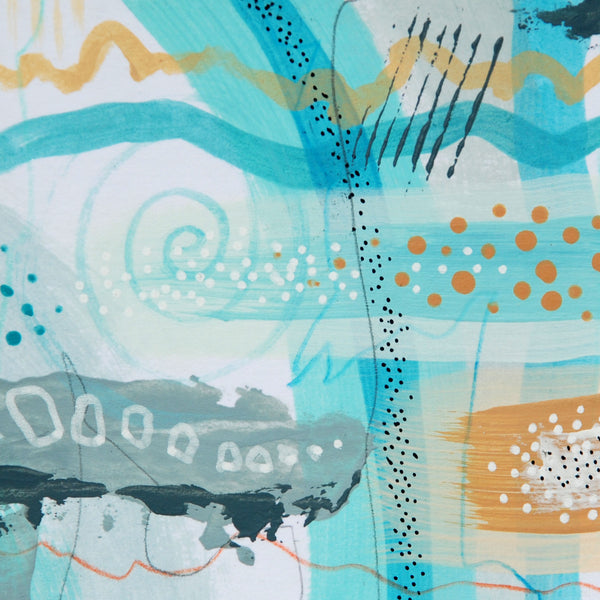 Cobalt Flame - Limited Edition Abstract Acrylic Painting: No.3 of 12