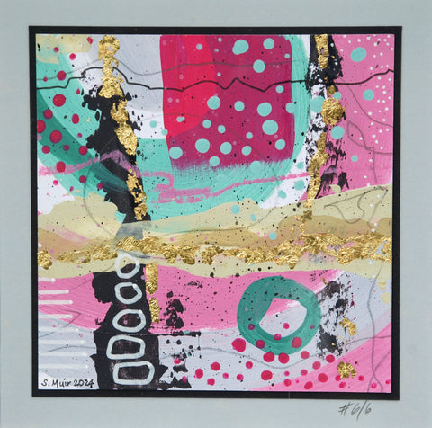 Fuchsia Pink - Limited Edition Abstract Acrylic Painting No.6 of 6
