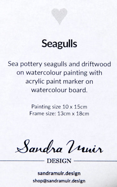 Sea ceramic seagulls x 3