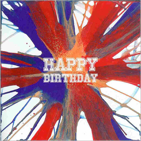 Birthday greeting card featuring a print of an original painting by Sandra Muir