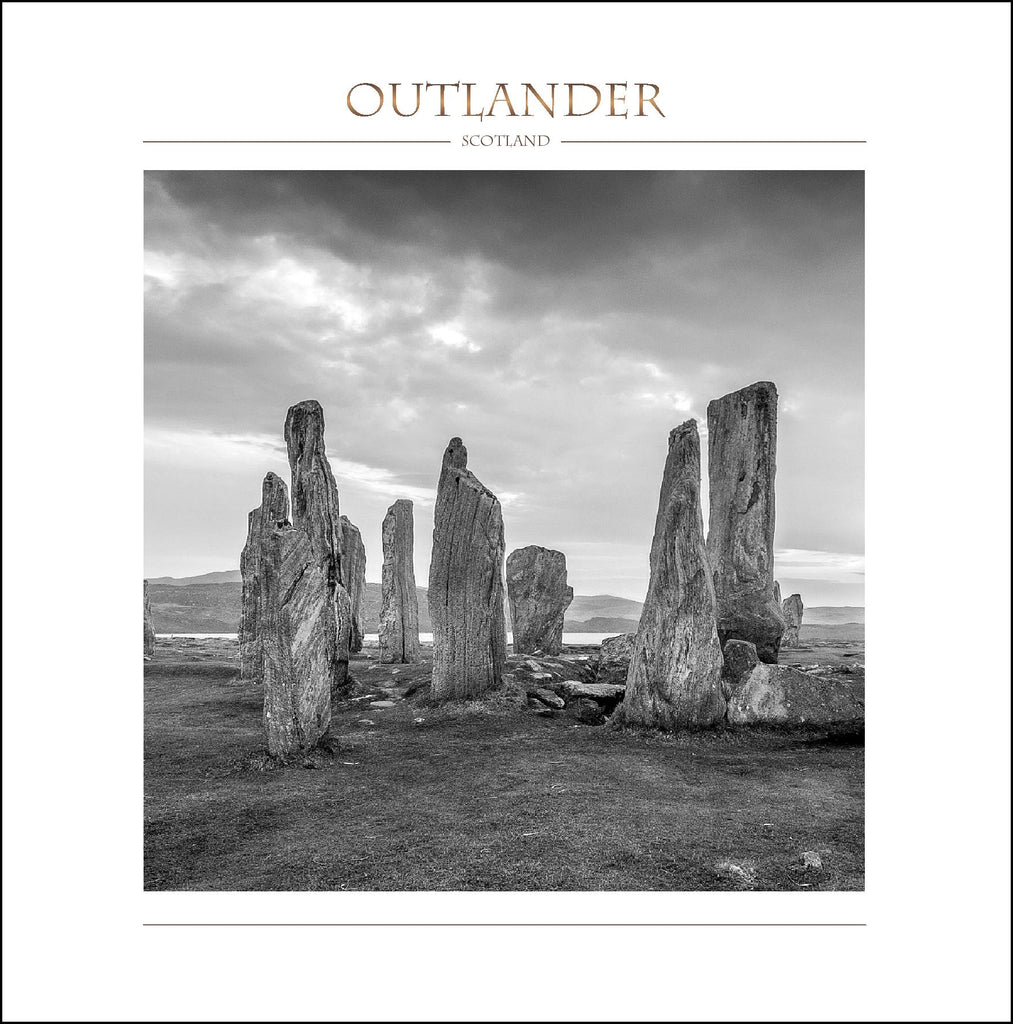 Outlander-inspired greeting card featuring Calanais Standing Stones image. Made in Scotland.Outlander-inspired greeting card featuring Calanais Standing Stones image. Made in Scotland.