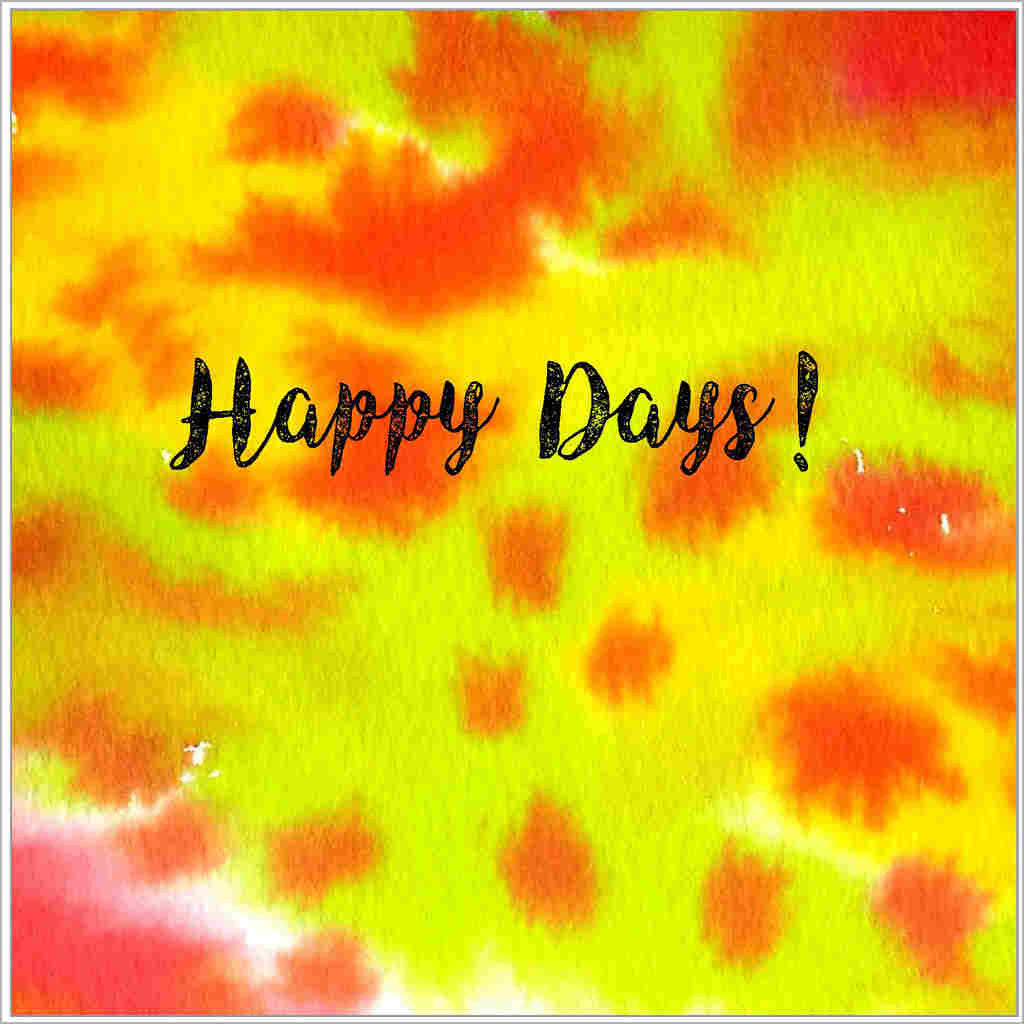 General greeting card based on an original yellow and orange watercolour design