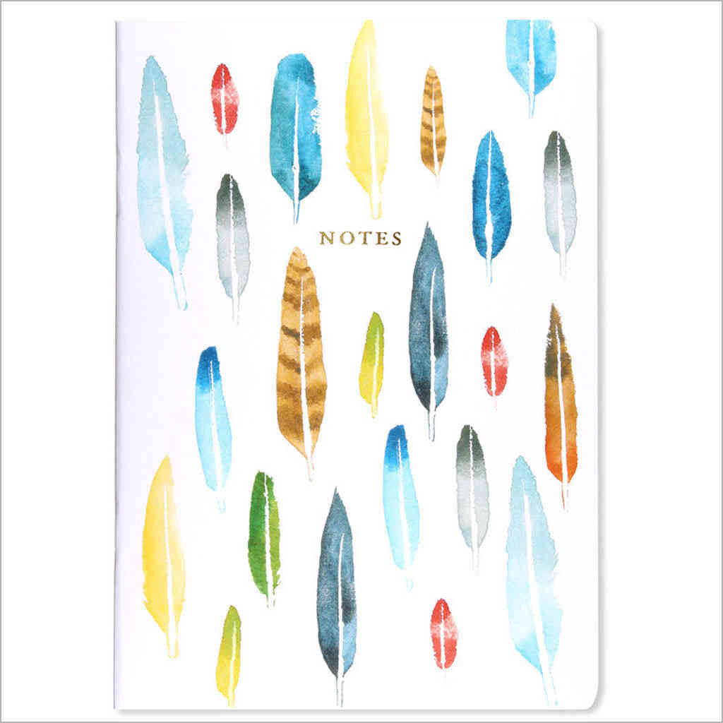 Feathers exercise notebook with illustrations by artist Matt Sewell.