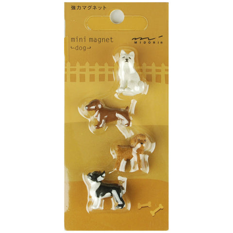 Mini magnet set dogs by Midori from Japan