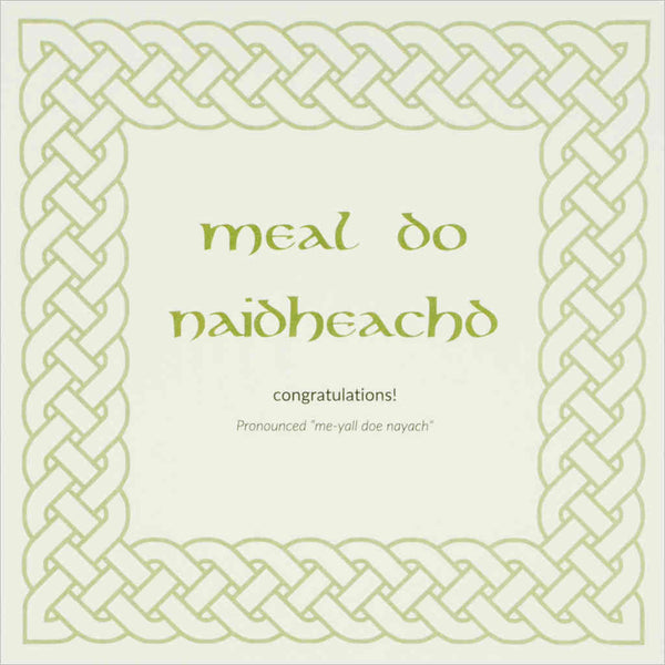 Outlander Jamie Claire box set stationery Gaelic phrase greeting card Meal do naidheachd, made in Scotland