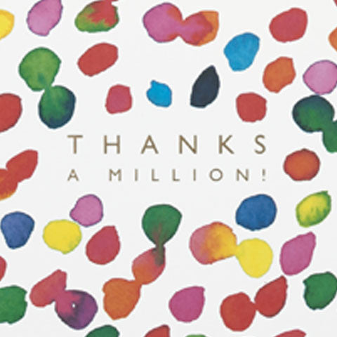 'Thanks a Million!' Inky Notecards