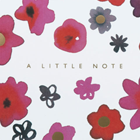 'A Little Note' Inky Flower Notecards
